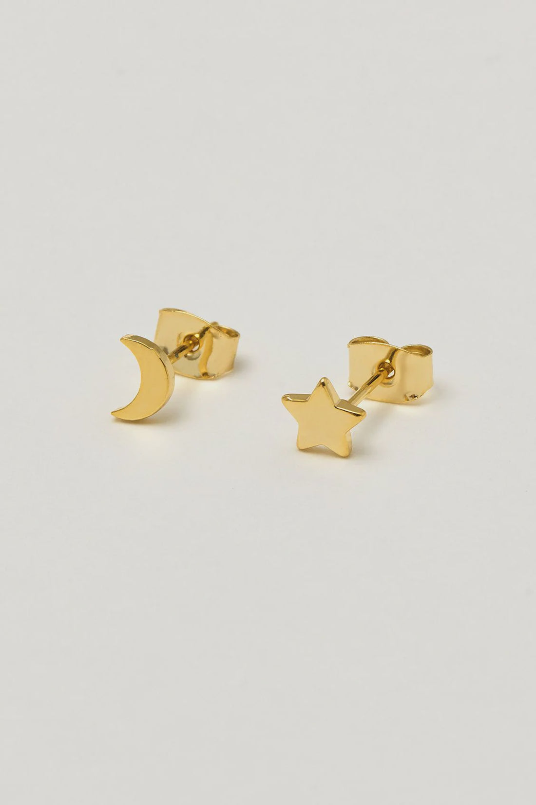 Mixed Moon and Star Earrings - Gold