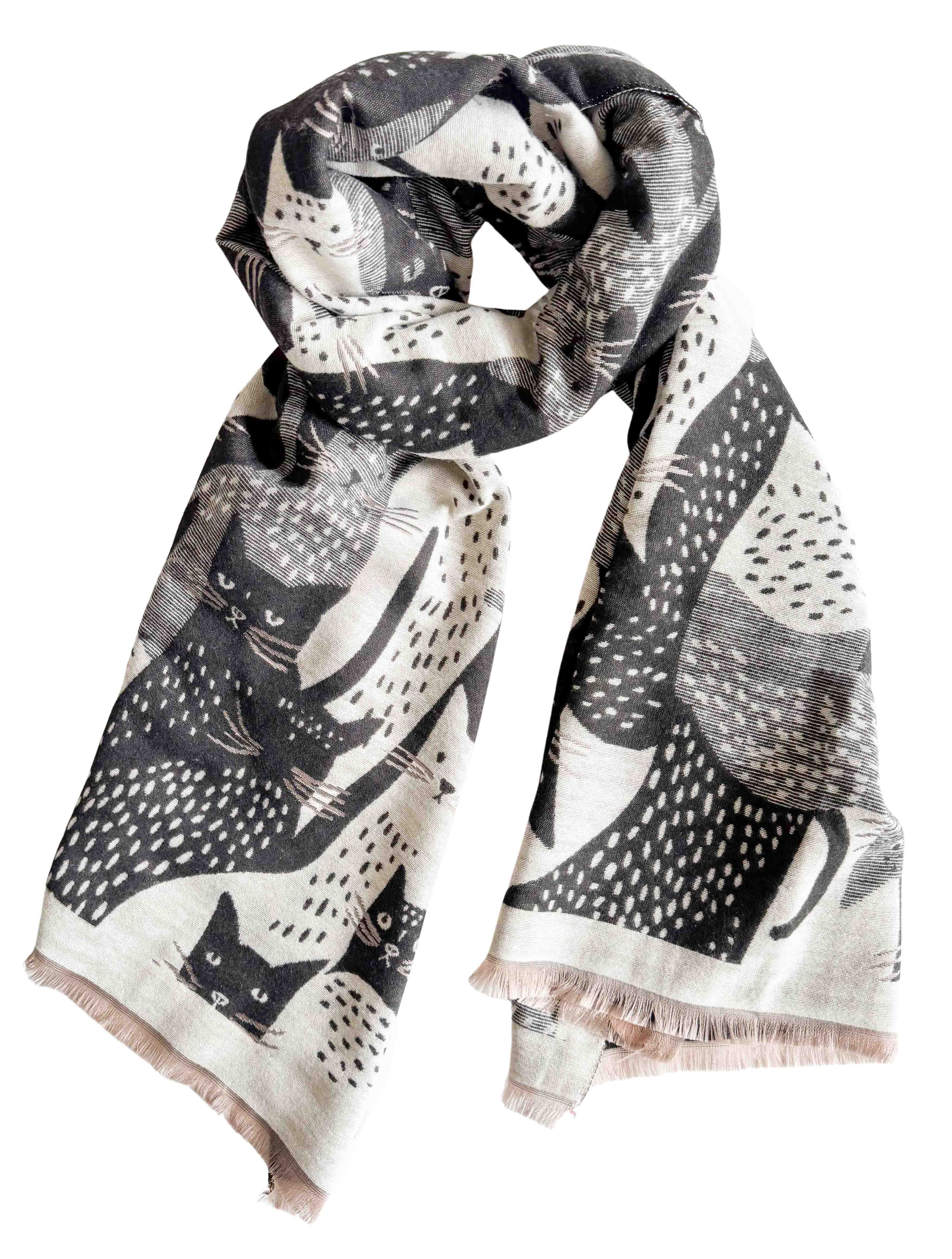 Moggy Cat Scarf Black