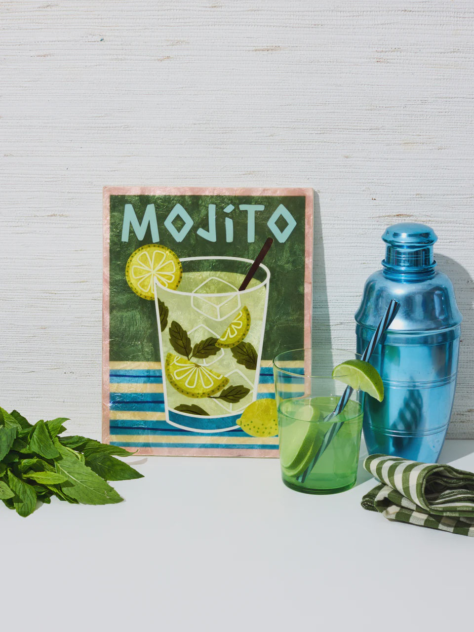 Happy Hour Mojito Wall Art Tile