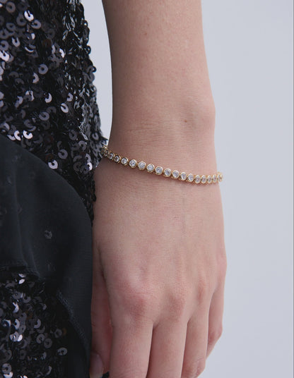 Mona 18K Gold Plated Tennis Bracelet