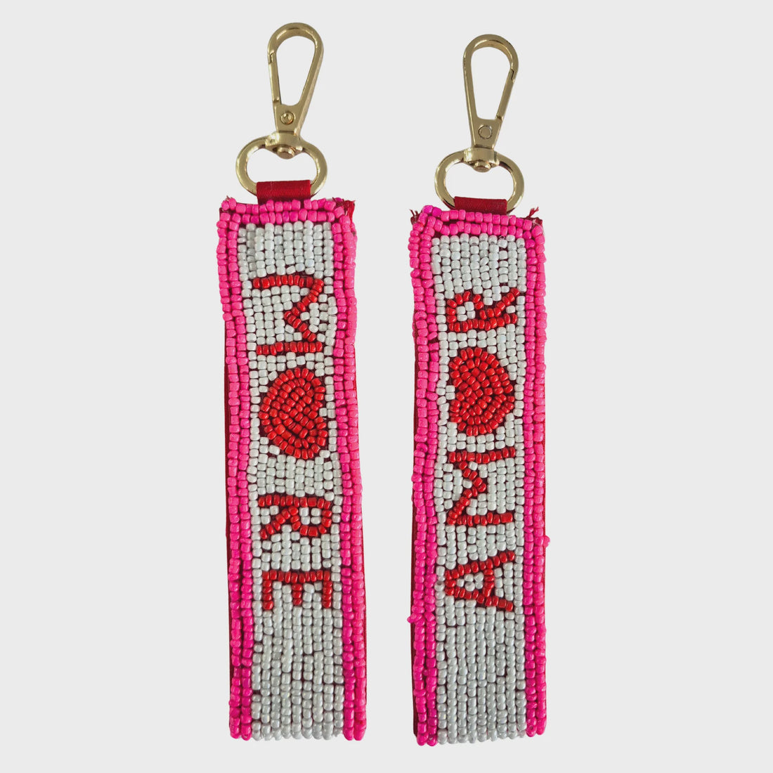 More Amor Beaded Keychain