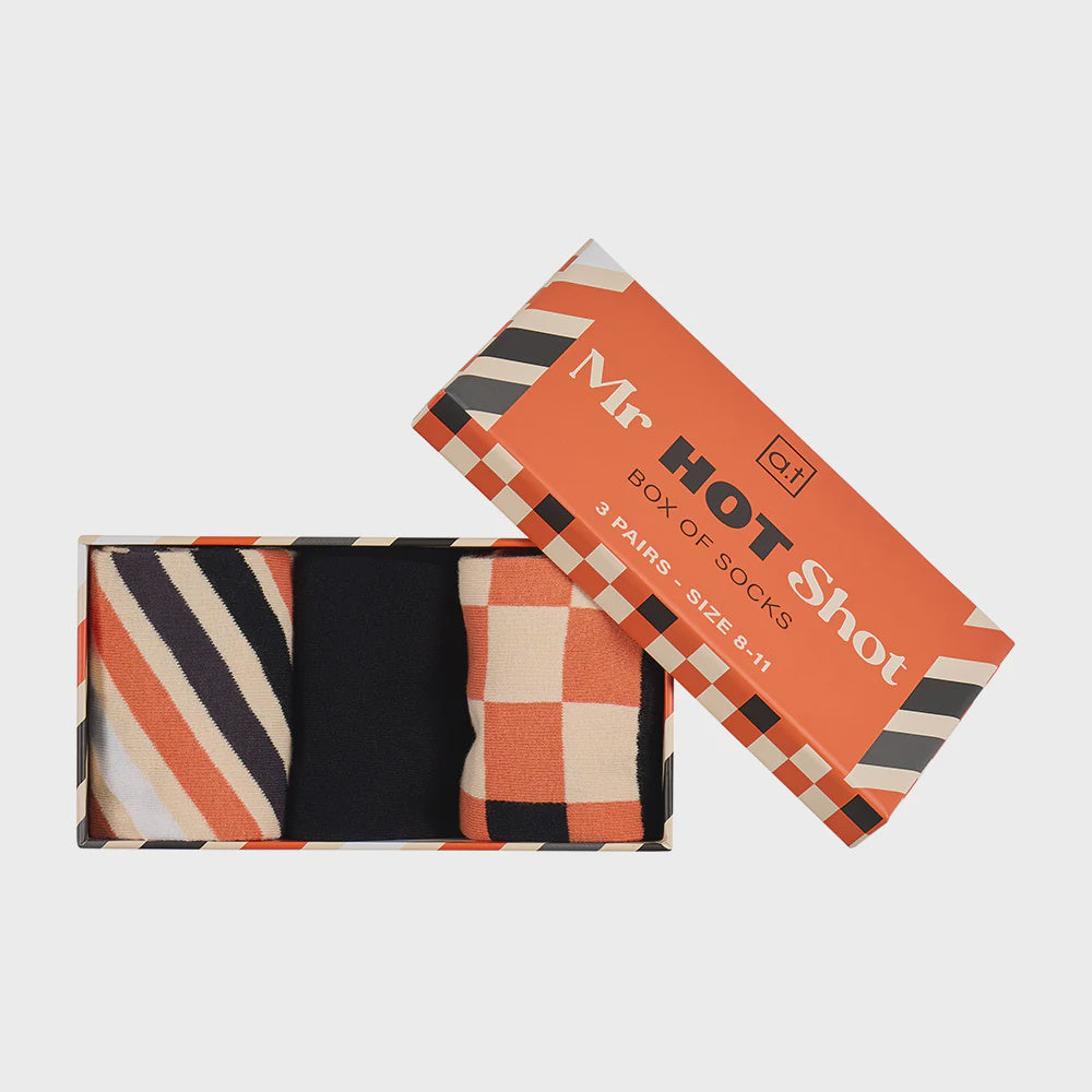 Mr Hot Shot Set of 3 Boxed Socks