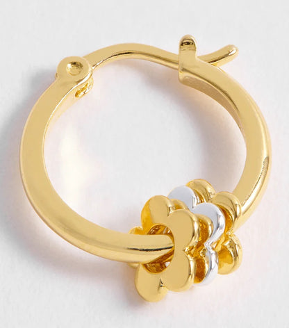 Multi Flower Hoop Earrings