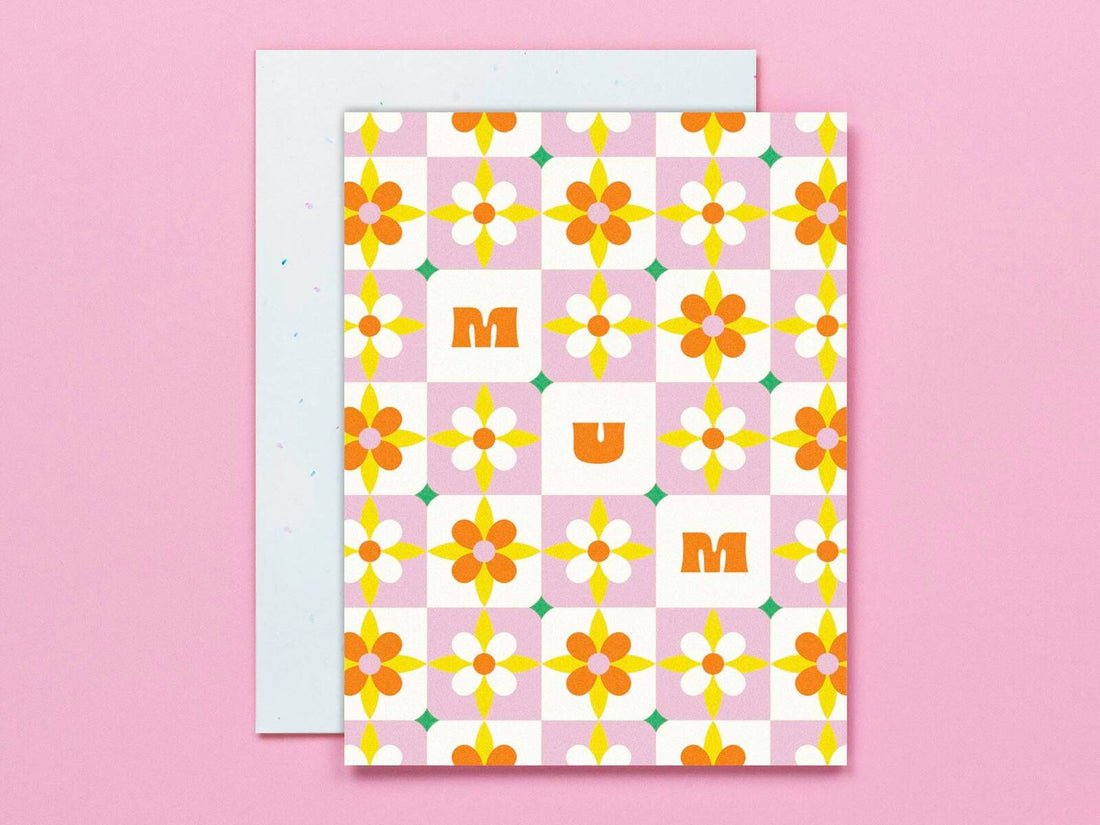 Mum Tiles Mothers Day Greeting Card