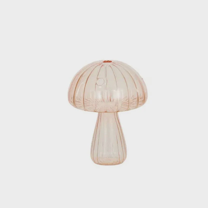 Myth Glass Mushroom Vase - Pink