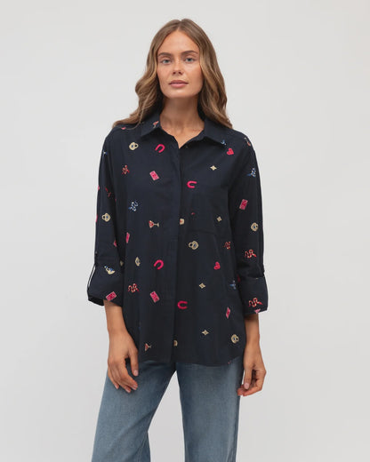 Lucky Charm Embroidered Blouse