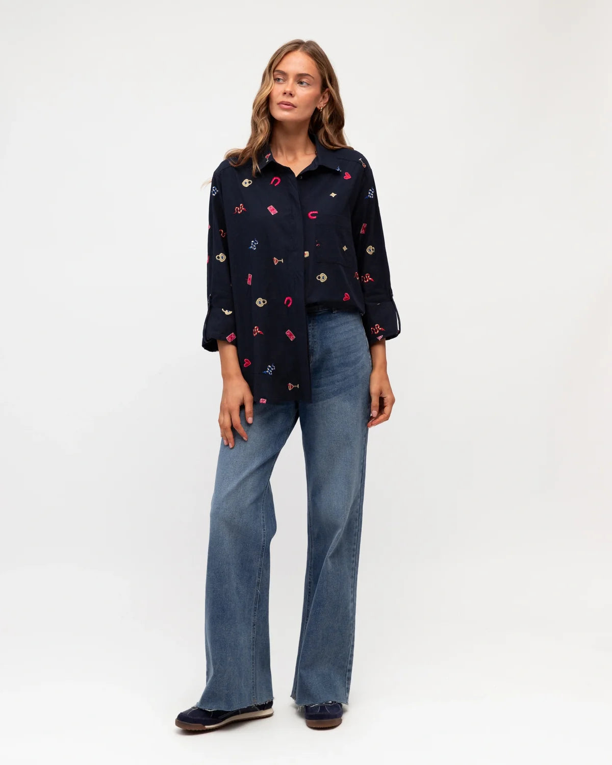Lucky Charm Embroidered Blouse