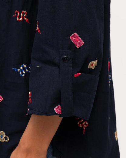 Lucky Charm Embroidered Blouse
