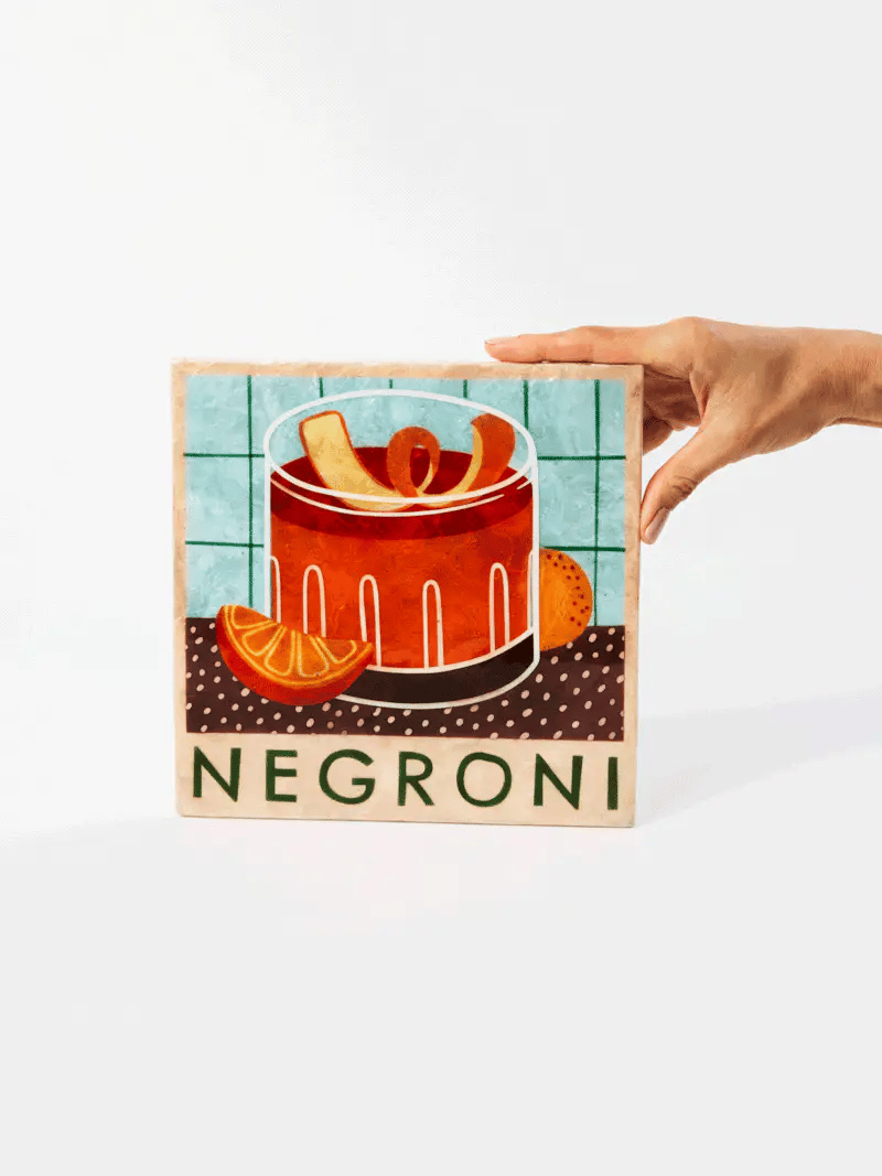 Happy Hour Negroni Wall Art Tile