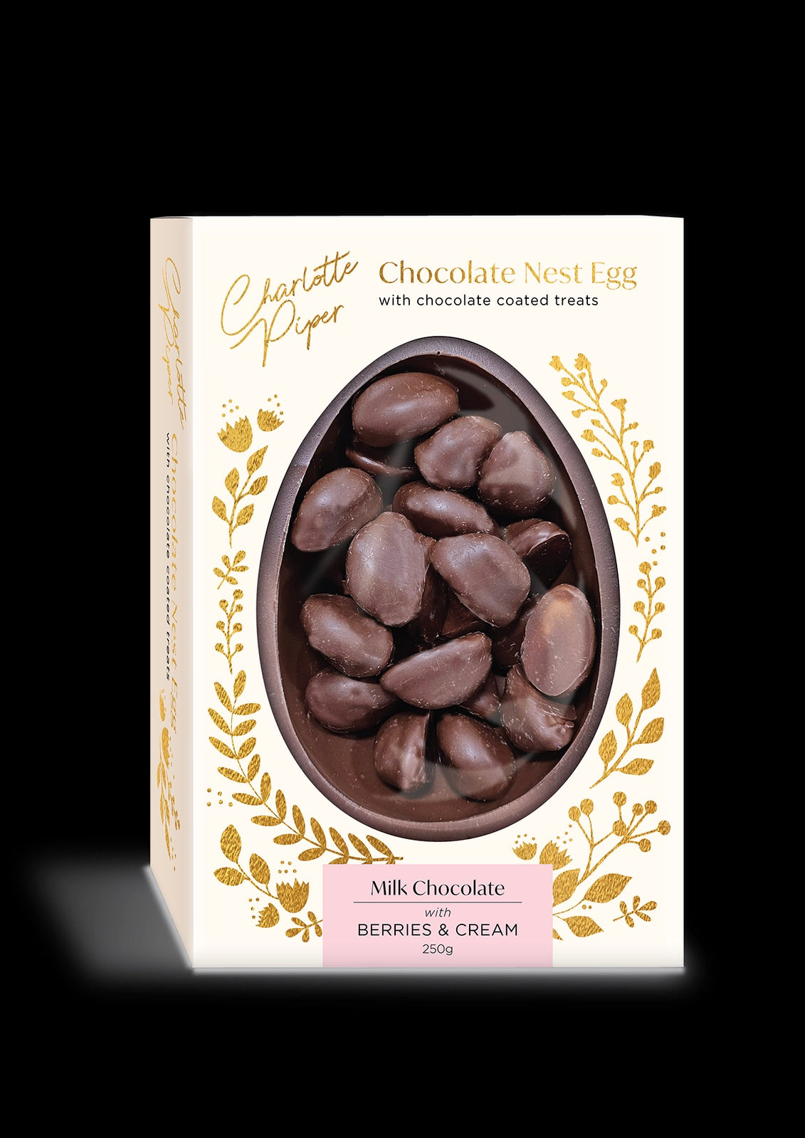 Milk Choc Nest Egg with Choc Coated Berries &amp; Cream 250g