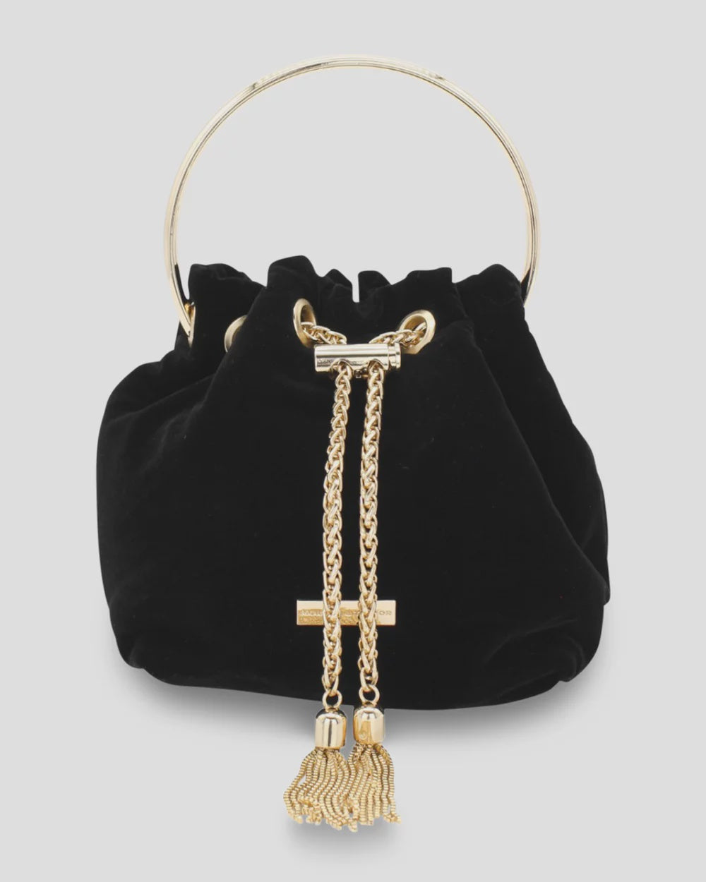 Nicola Bucket Bag - Black Velvet