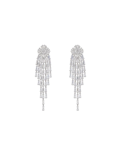 Noir Rhinestone Chandelier Earrings