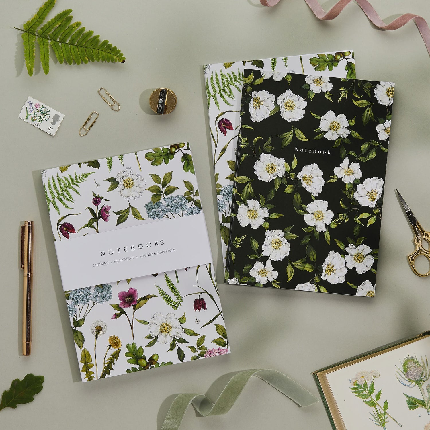 A6 Notebook Set - Cottage Garden