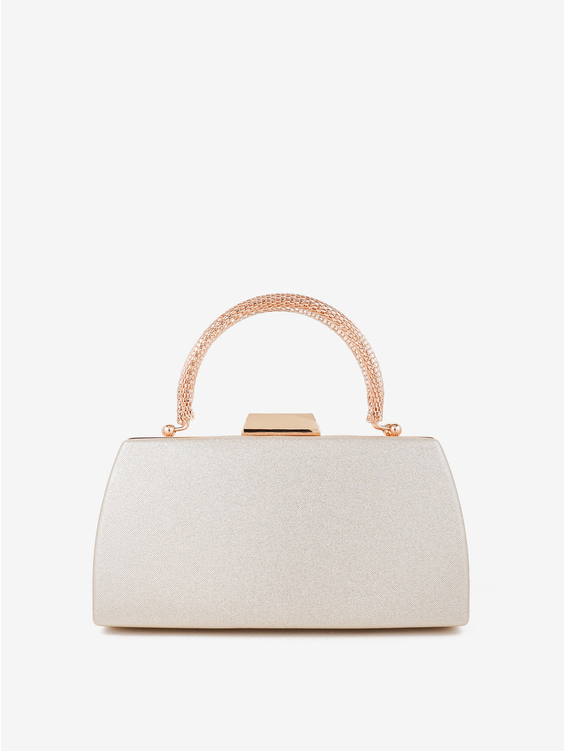 Nuvia Duo Top Handle Clutch Bag in Gold