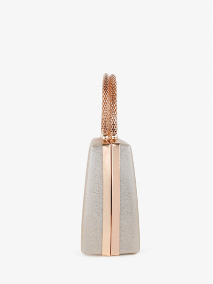 Nuvia Duo Top Handle Clutch Bag in Gold
