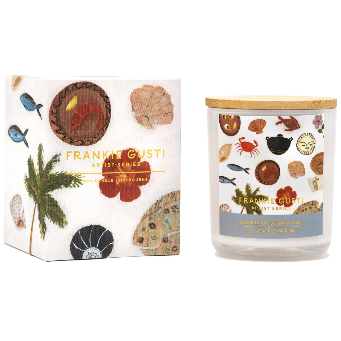 Frankie Gusti Artist Series Candle - Olive Leaf, Citrus &amp; Salt