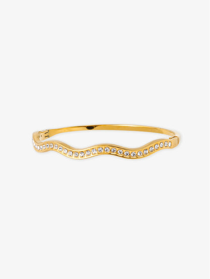 Olsen Wavy Pavé Bangle