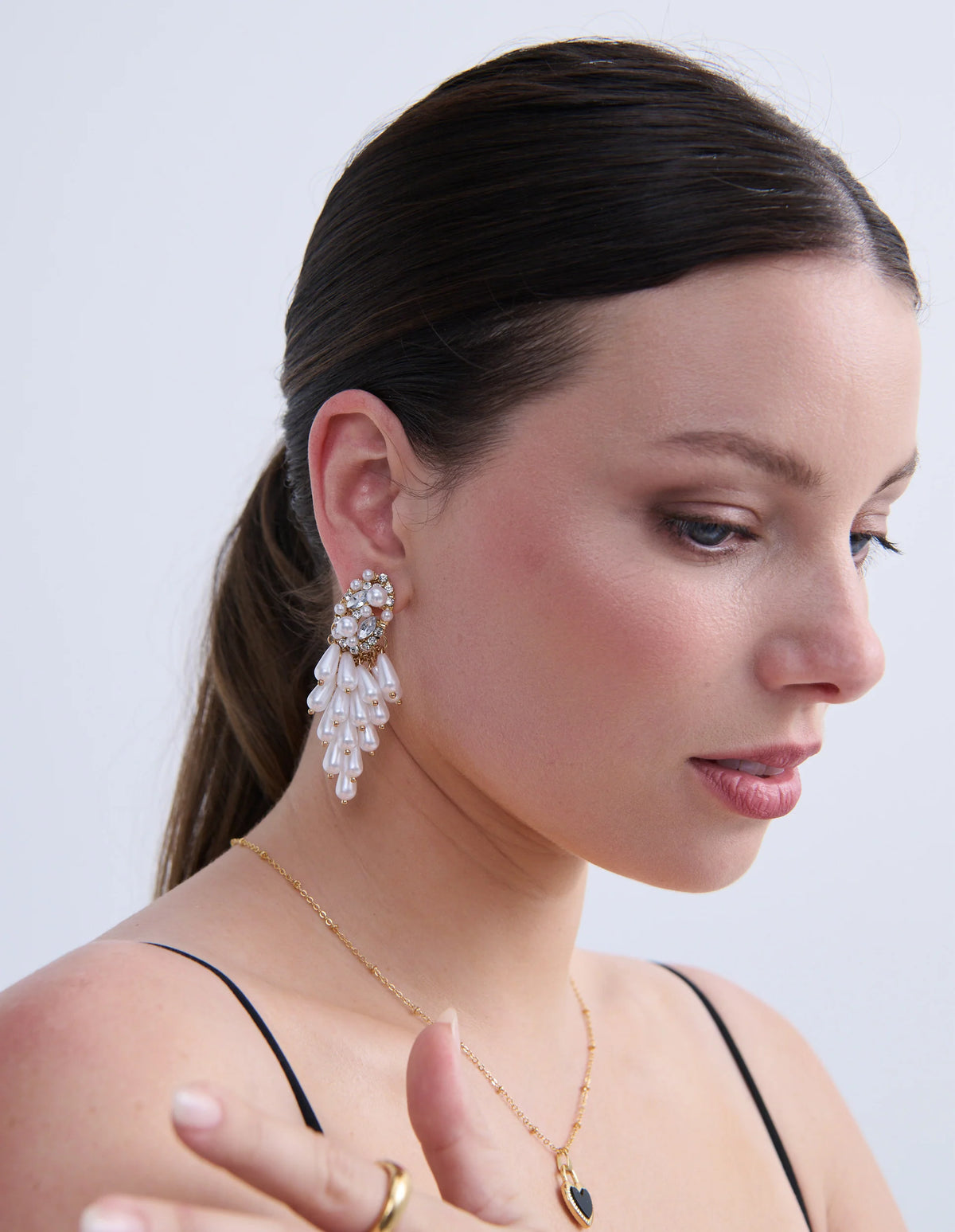 Opaline Pearl Statement Earrings
