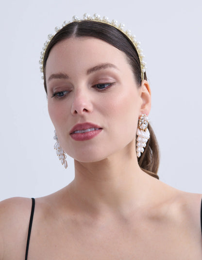 Opaline Pearl Statement Earrings