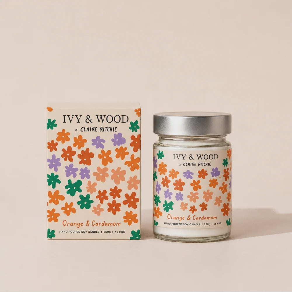 Orange &amp; Cardamom Soy Candle | Bloom x Claire Ritchie