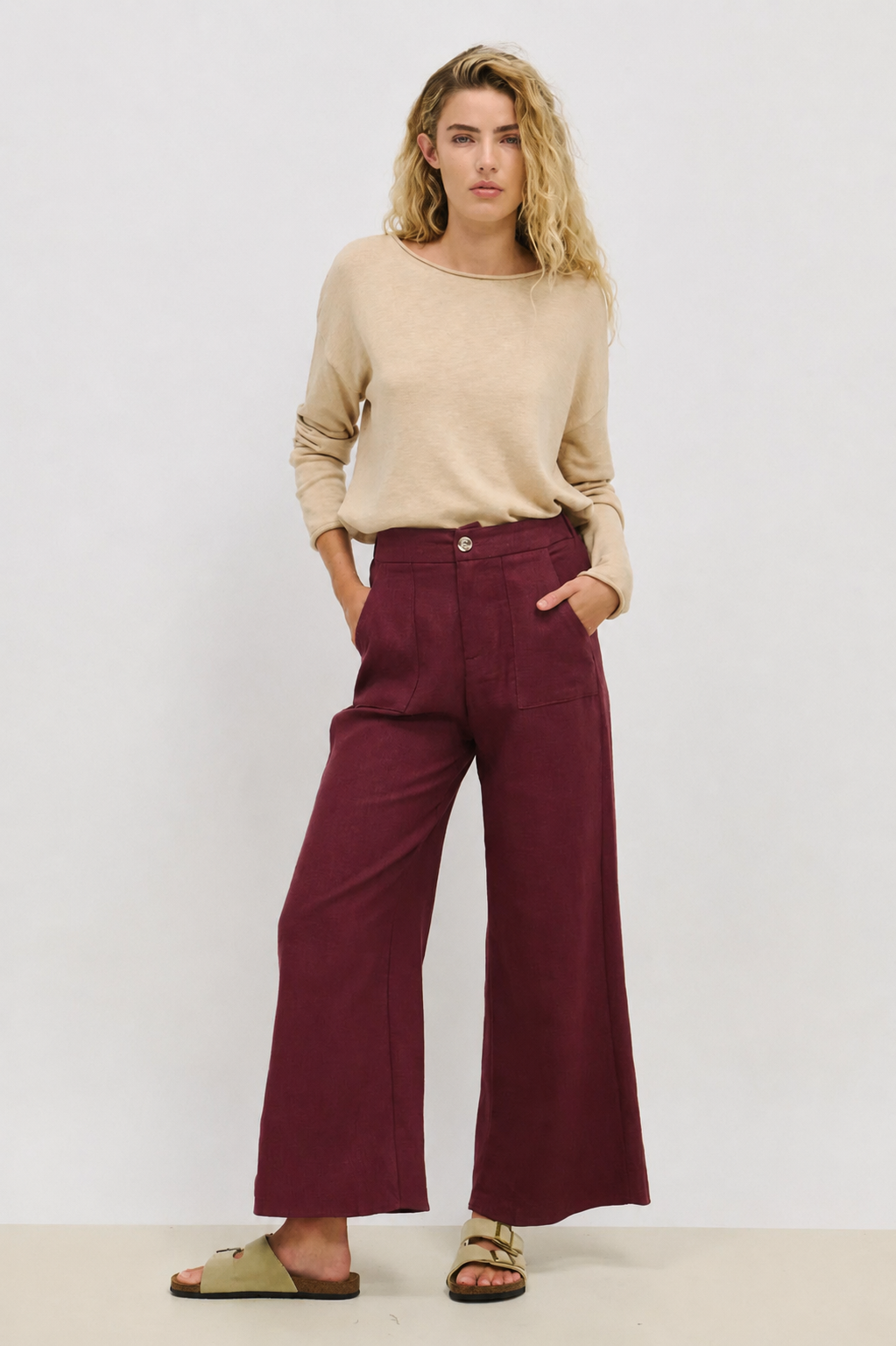 Osaka Pant - Burgundy
