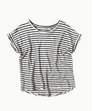 Oscar Stripe Tee - Navy