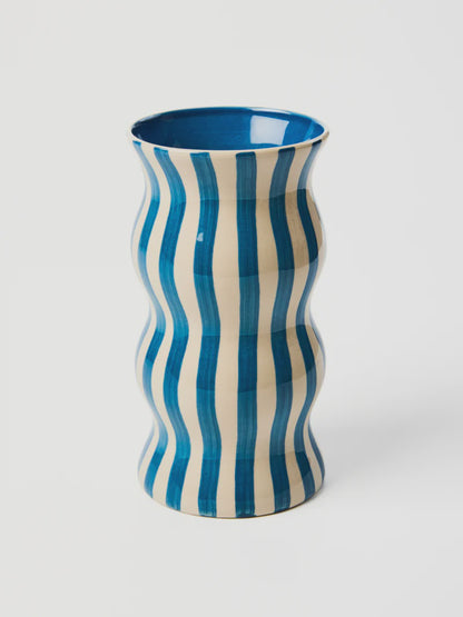 Palma Navy Stripe Vase
