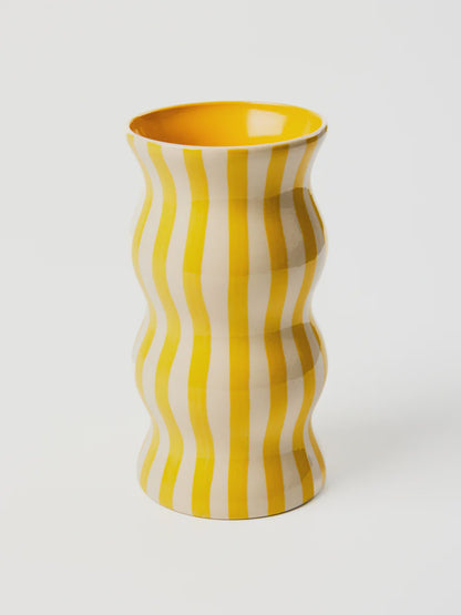Palma Yellow Stripe Vase
