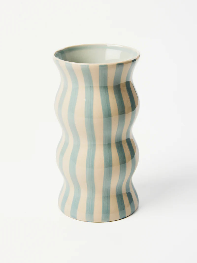 Palma Pale Blue Stripe Vase