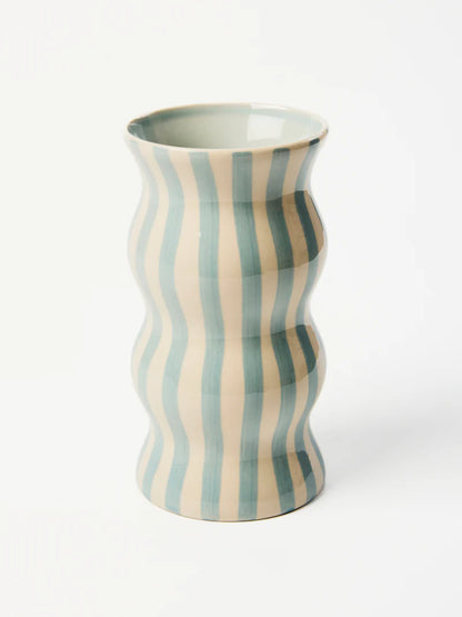 Palma Pale Blue Stripe Vase