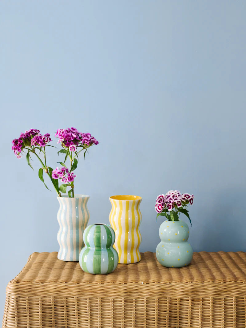 Palma Yellow Stripe Vase