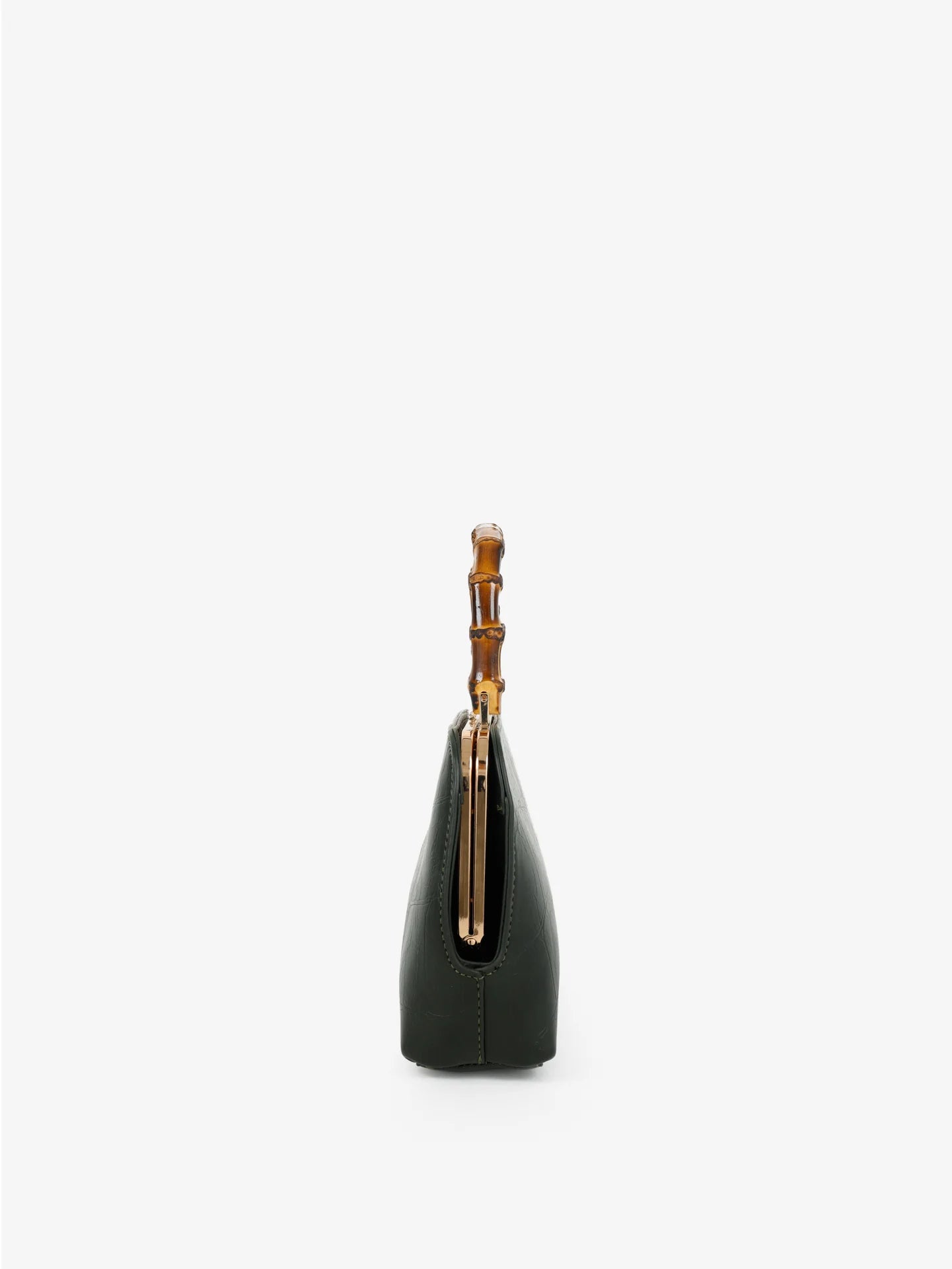 Palmier Green Bamboo Handle Handbag