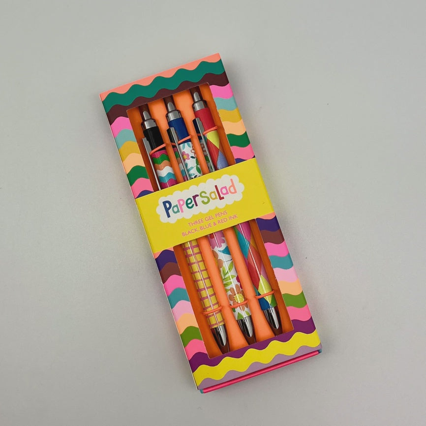 Paper Salad Gel Pens - Set of 3