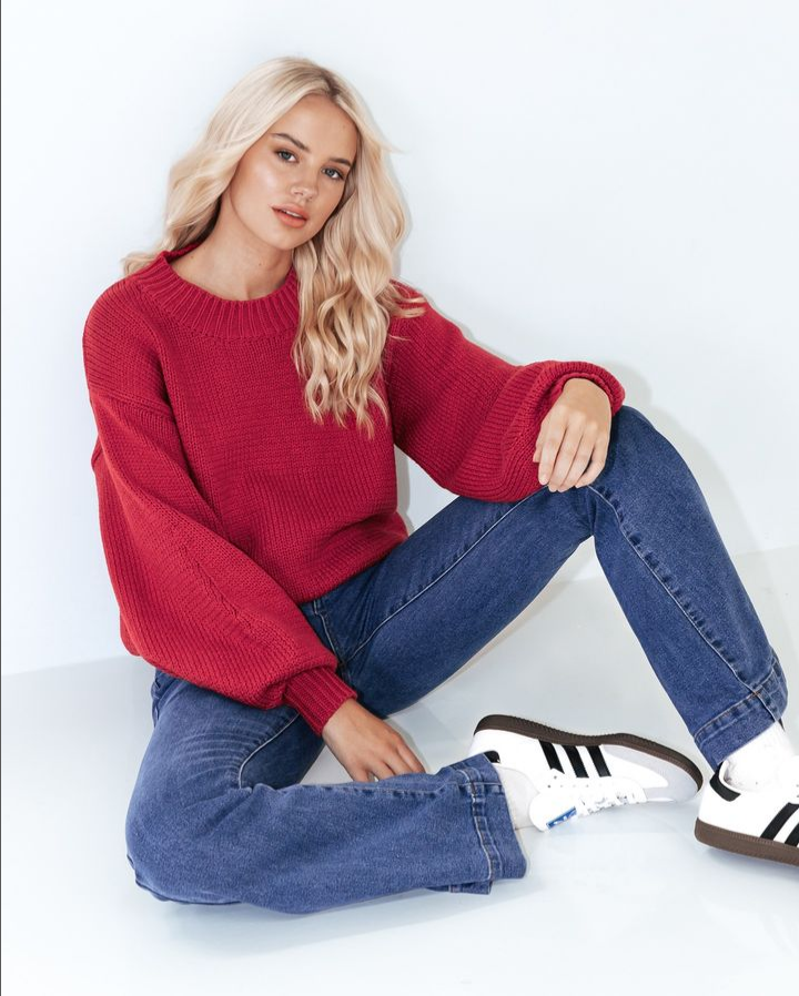 Sydney Knit Sweater - Red