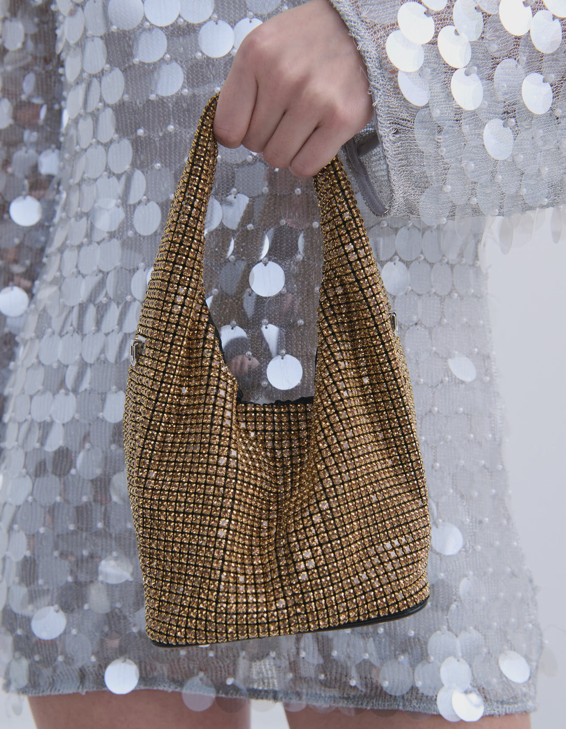 Paris Rhinestone Handbag - Gold