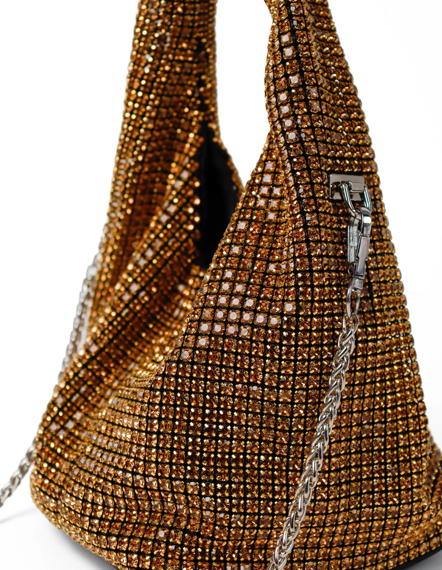 Paris Rhinestone Handbag - Gold