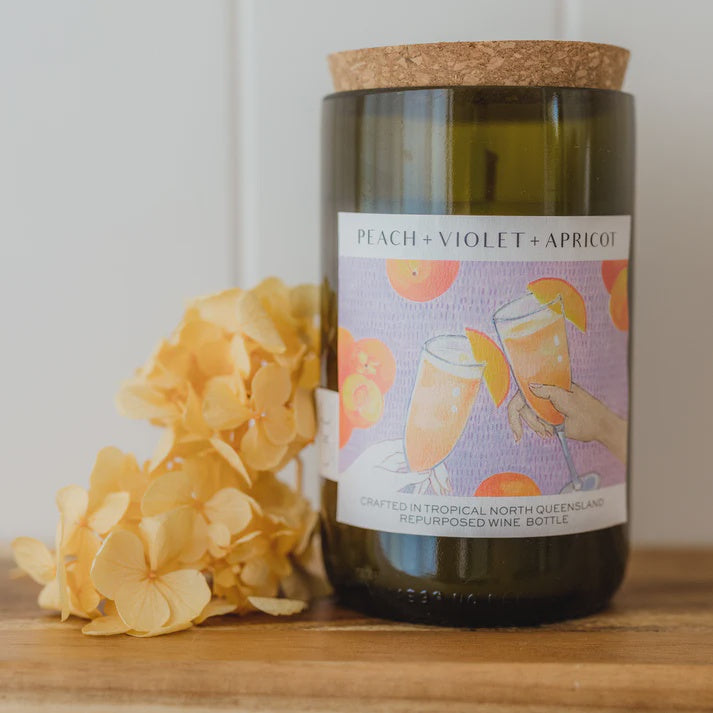 Peach + Violet + Apricot Coco Soy Candle
