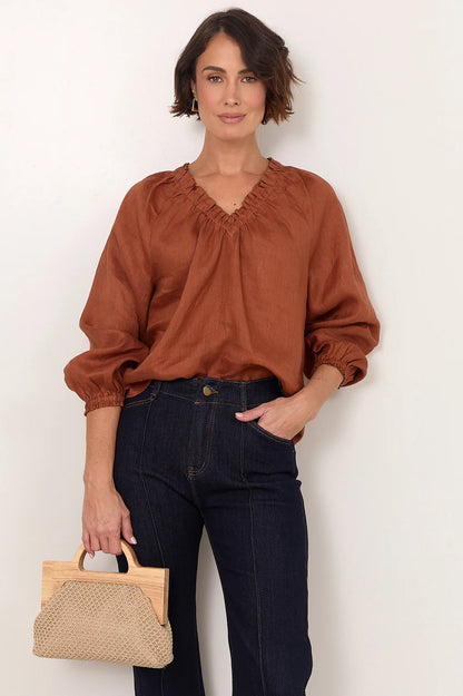 Peru Top Handle Weave Clutch - Natural