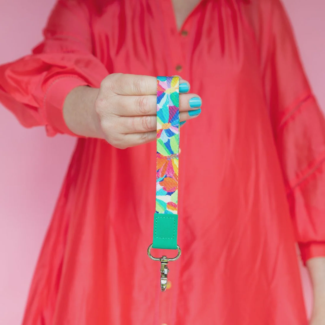 Ruby Olive Wrist Lanyard - Petal Party Green