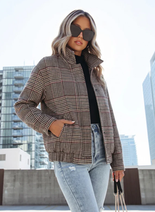 City Check Plaid Jacket