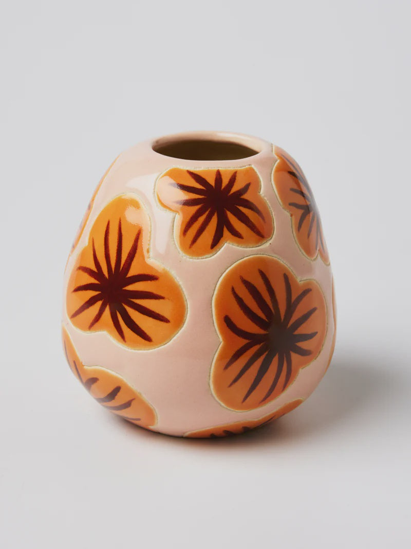 Pollen Burnt Hibiscus Vase