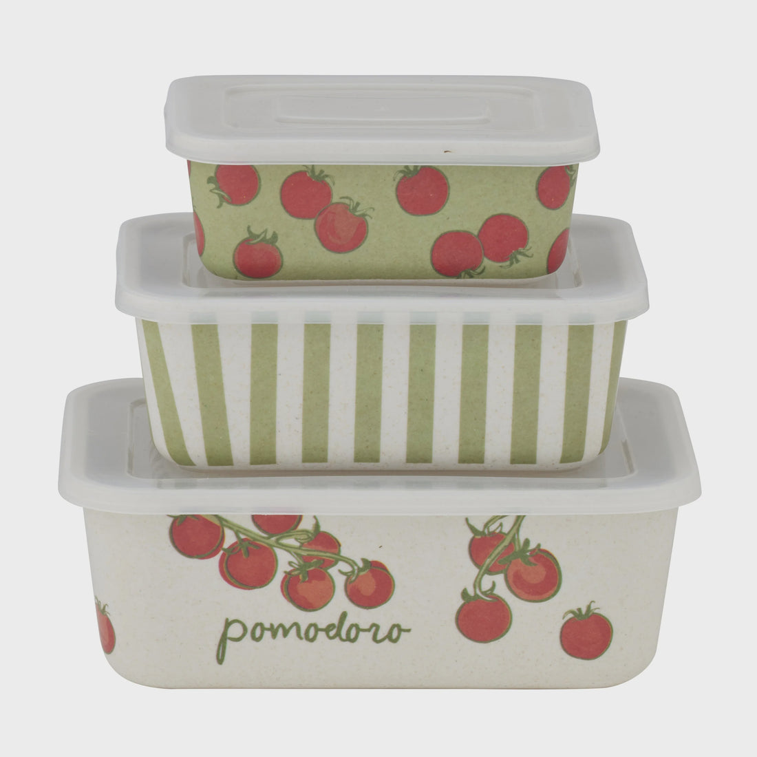 Pomodoro Bamboo Fibre Containers - Set of 3