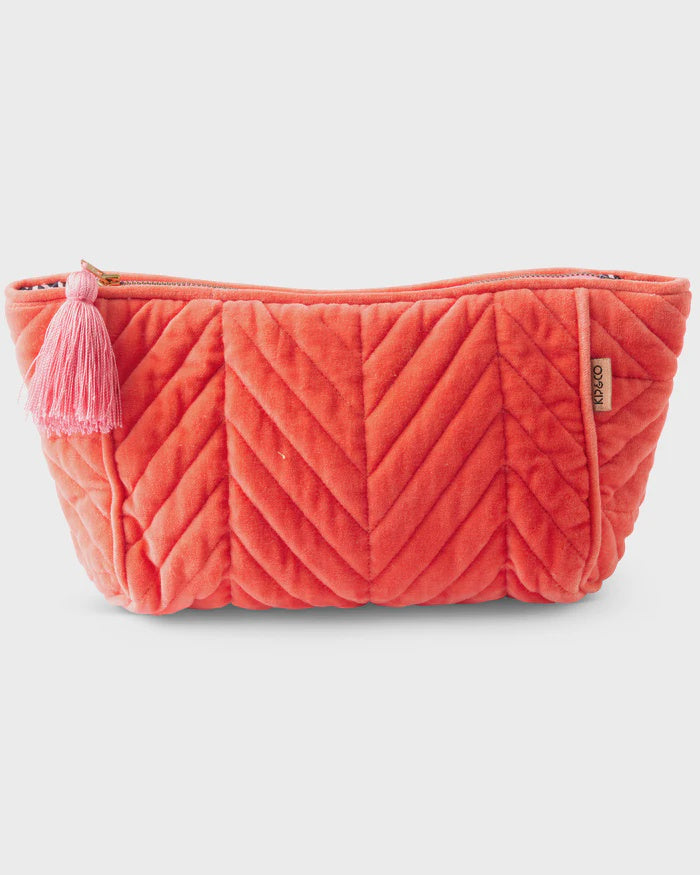 Poppy Velvet Toiletry Bag