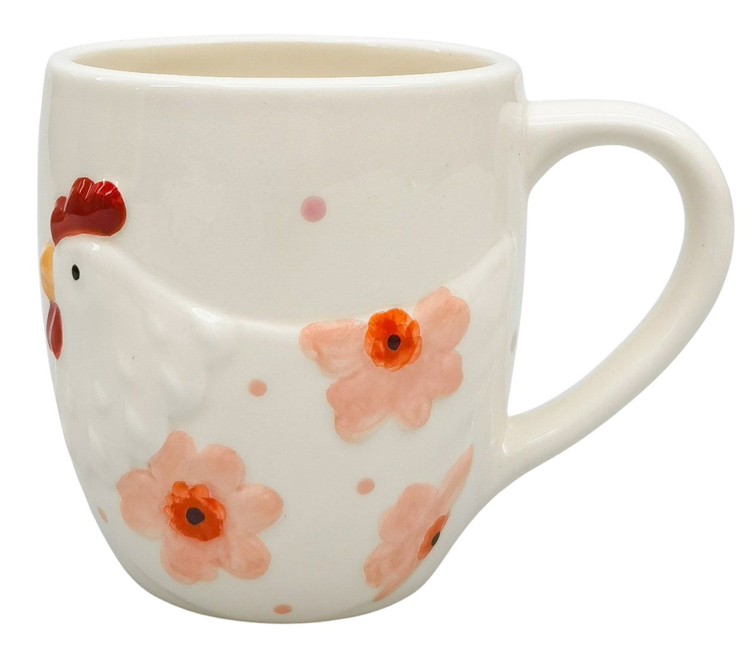 Poppy Chicken Mug - Peach