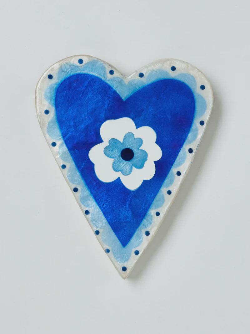 Poppy Blue Heart Wall Art