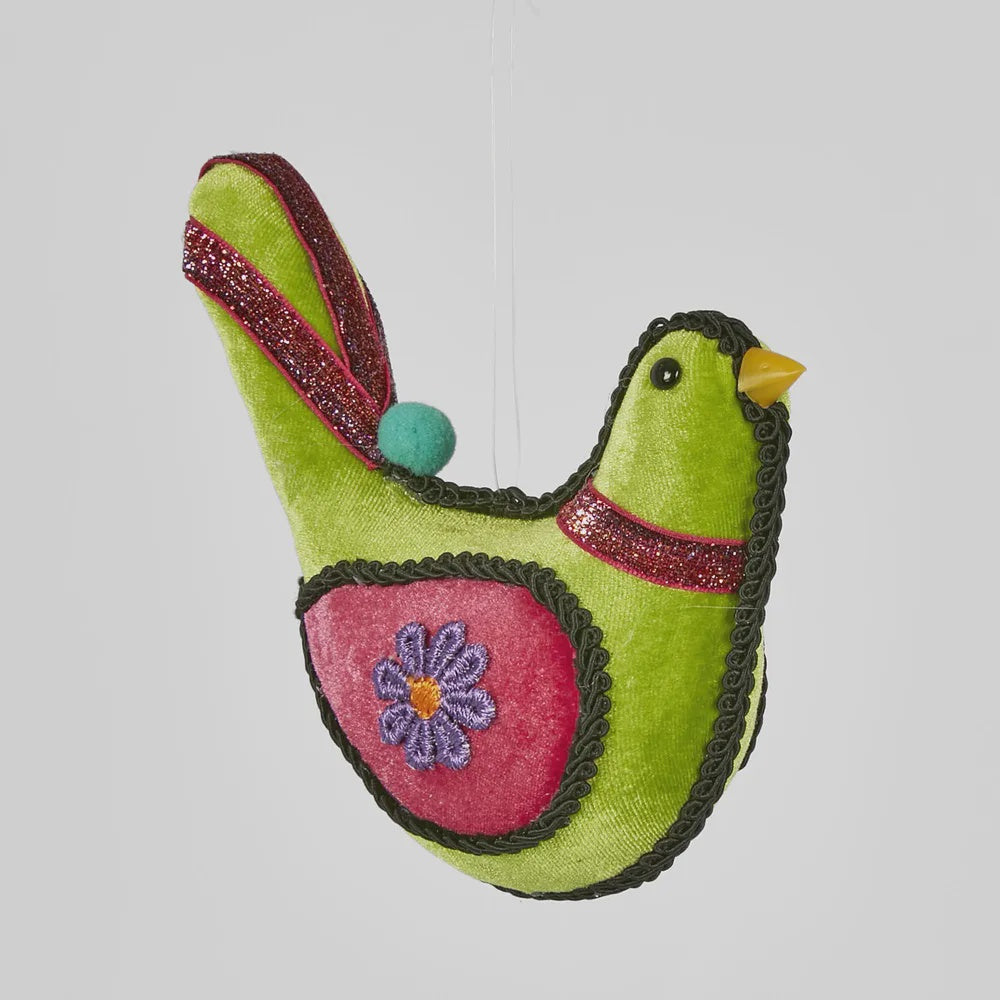 Powers Funky Hanging Bird Christmas Decoration - Green