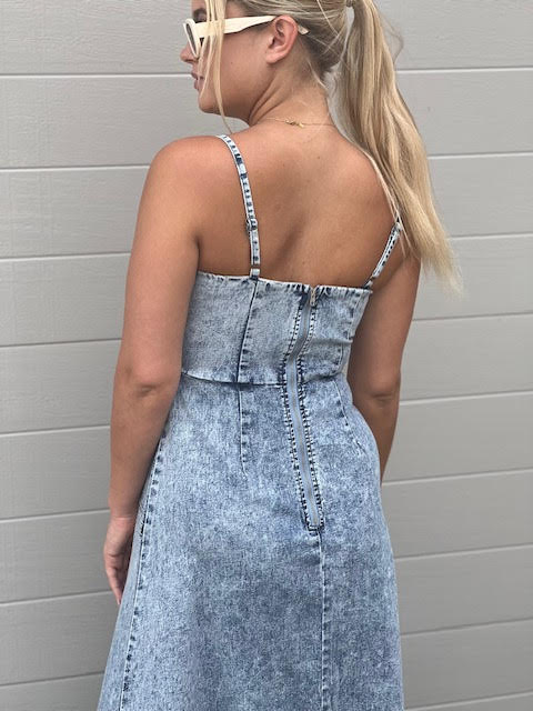 Profile Denim Midi Dress