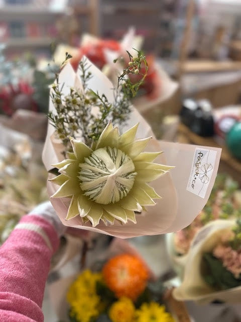 Protea Posy With Geraldton Wax