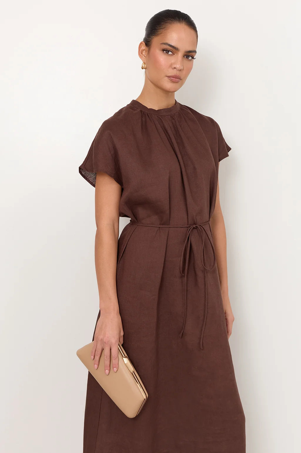 Raleigh Angled Structured Clutch - Camel