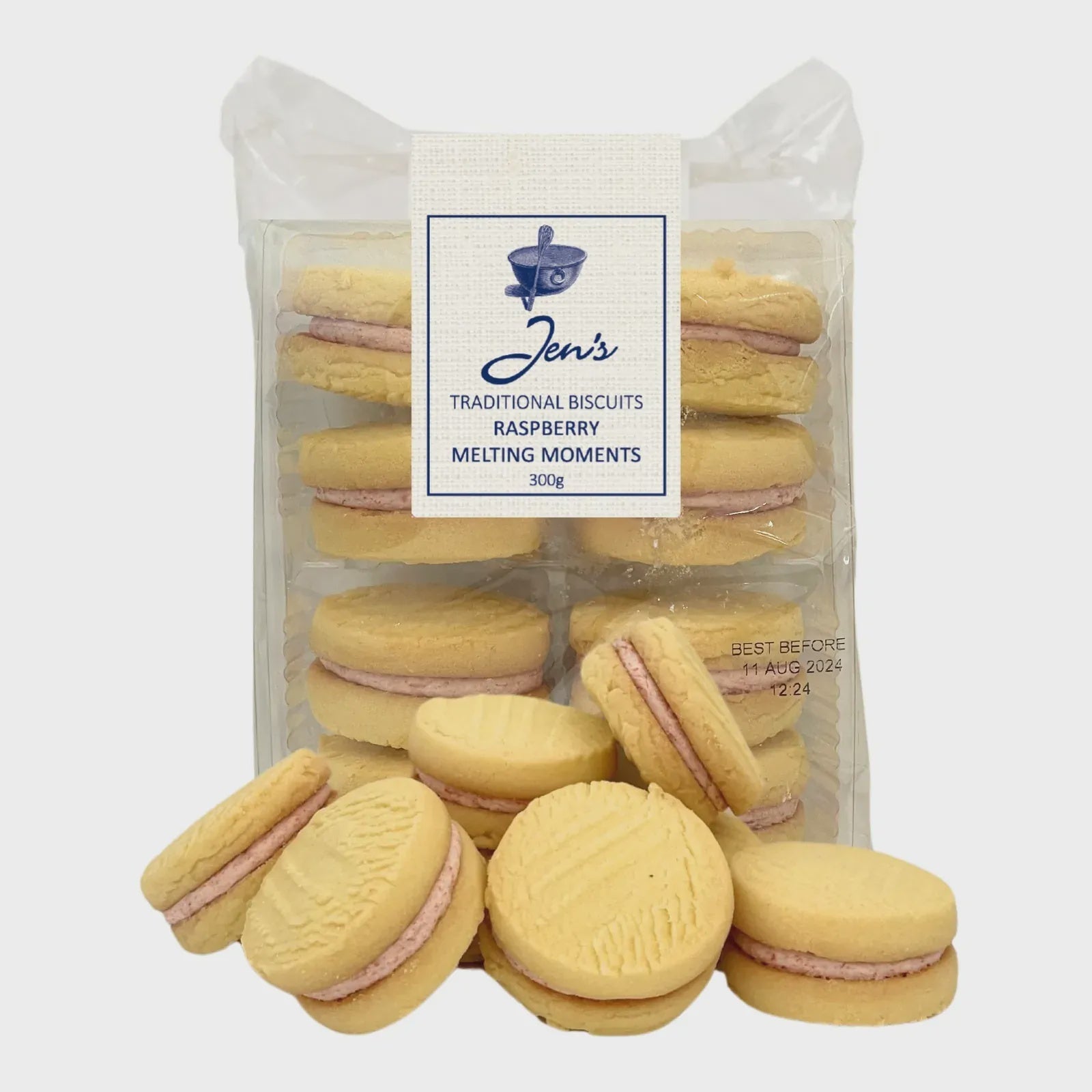 Jens Raspberry Melting Moments 300g